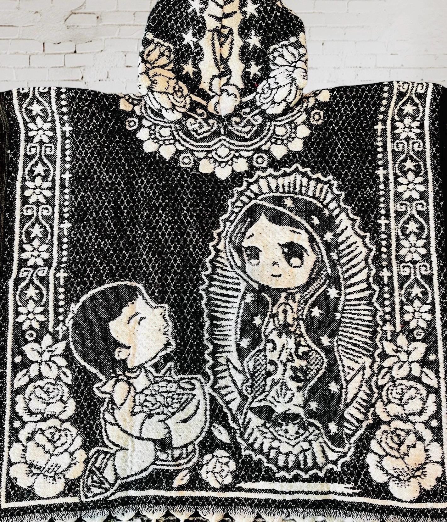 Virgin Mary Mexican Poncho Kids Size Poncho Gavan de la Virgencita Maria de niño/a