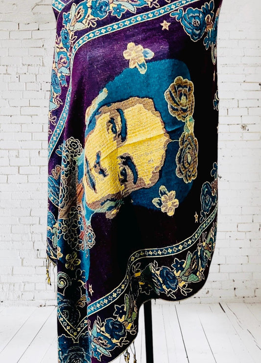 Artesenal Mexican Frida Kahlo Shawl Wrap Reboso Pashima Artesanal Mexicano de Frida Kahlo