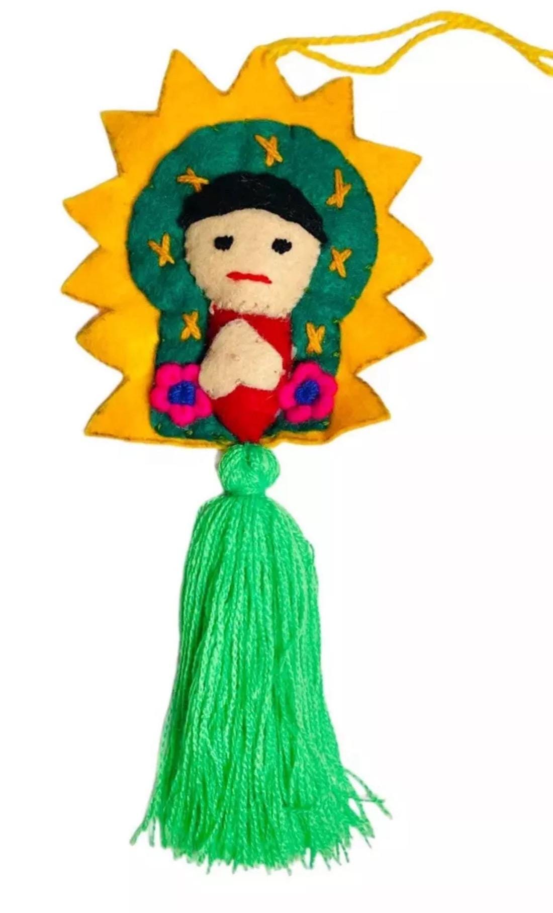 Lot of 12 Mexican Pompoms, Tassels Accessory Charms Keychains Bag Accessories 12 Pompones Artesanales Surtidos