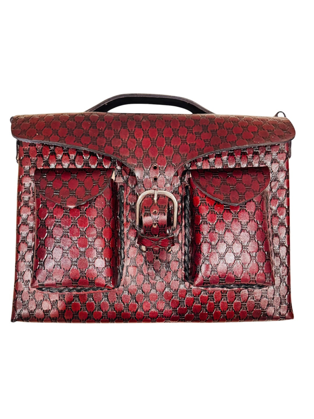 Unisex Leather Handmade Portfolio Leather Business Briefcase Mexican Artesanal Satchel Portafolio Artesanal de Piel de Cuero Amartillado