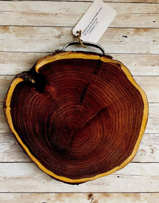 Artisan Handmade Mesquite Wood Board for Cutting Cheese or Charcuterie Board Tabla para Cortar Mexicana