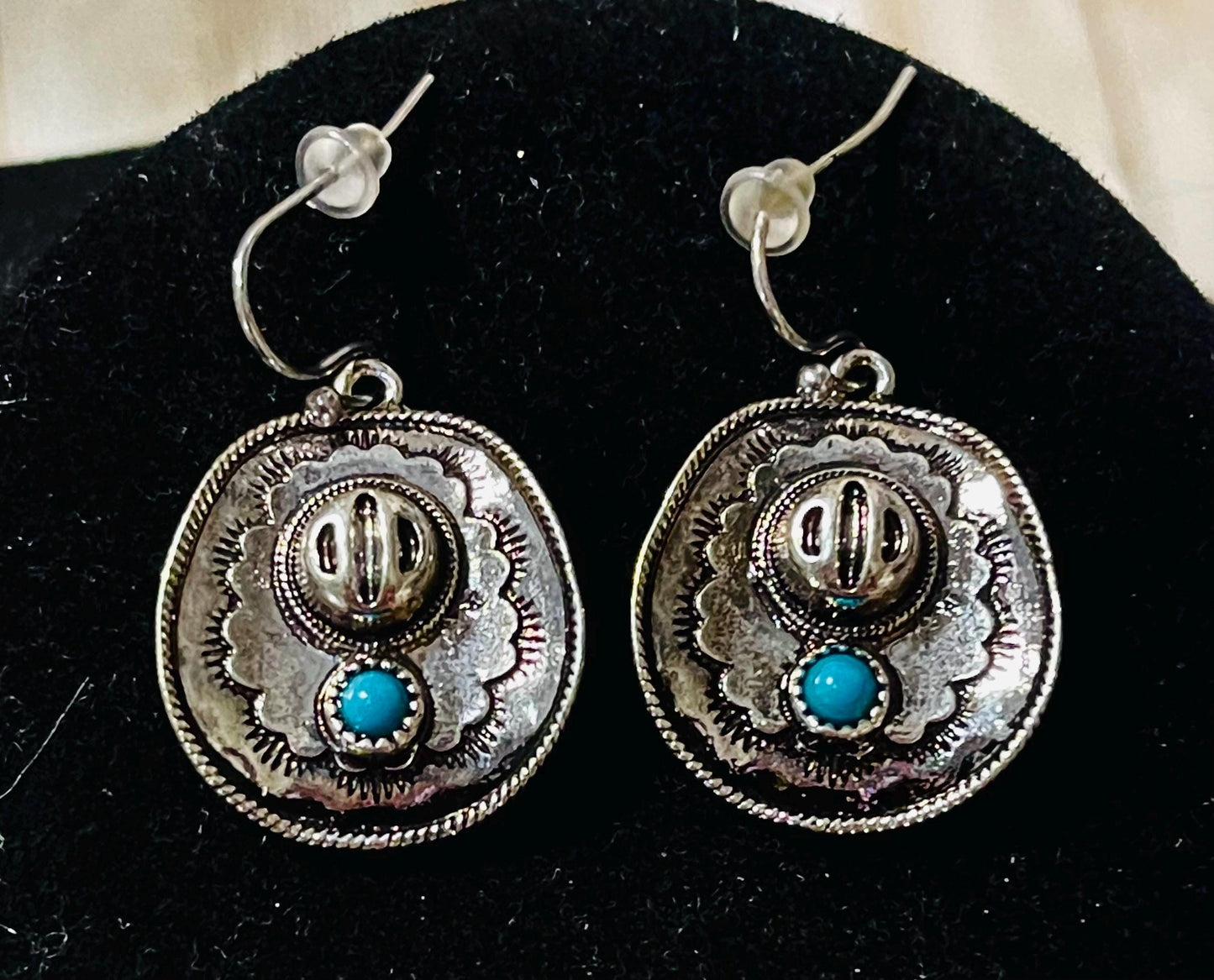 Cowboy Hat Pendant Neklace Set With Earrings Dije De Sombrero Con Aretes
