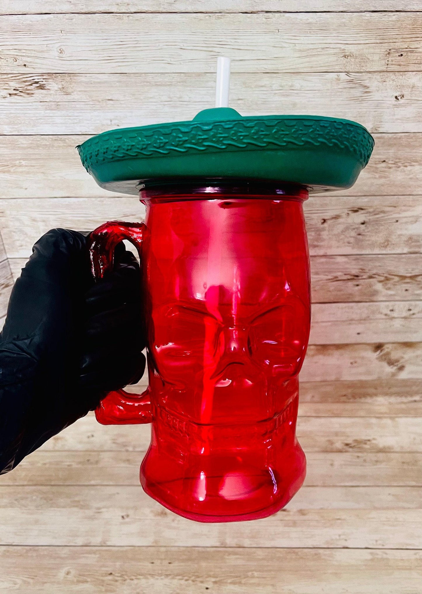 Tarros Mexicanos de Catrina para Bebidas y Botanas Se Envian Colores Surtidos Mexican Plastic Sugar Skulls Cups for Drinks and Snacks