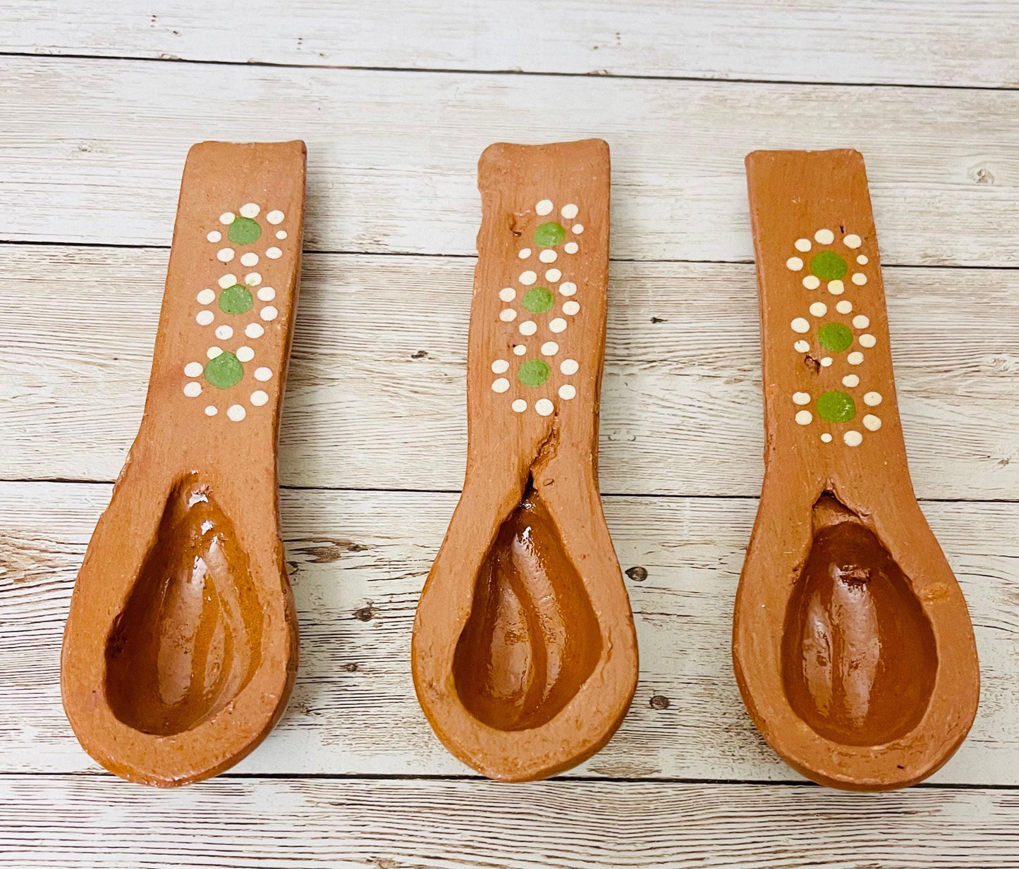 Mexican Terracotta Spoons Cucharas de Barro Mexicano