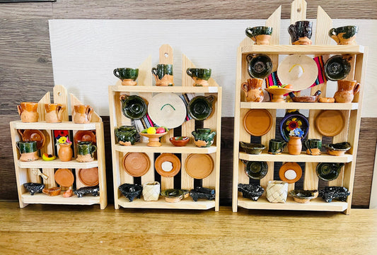 Mexican Kitchen Trasterito with Miniature Accessories Trasterito de Cocina con Accesorios en Miniatura
