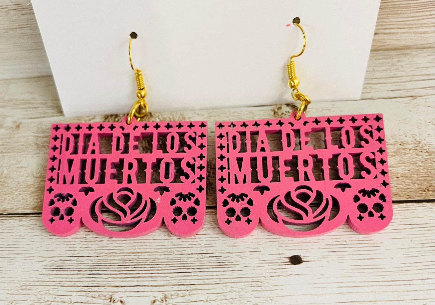 2x Day of the Dead Earrings 2 Pares de Aretes de Dia de Muerto