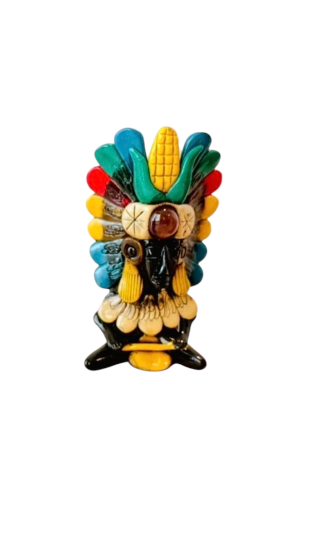 3x Mexican Artesanal Aztec Warrior Shot Glasses 3 Vasos Tequileros Mexicanos Azteca Guerrero