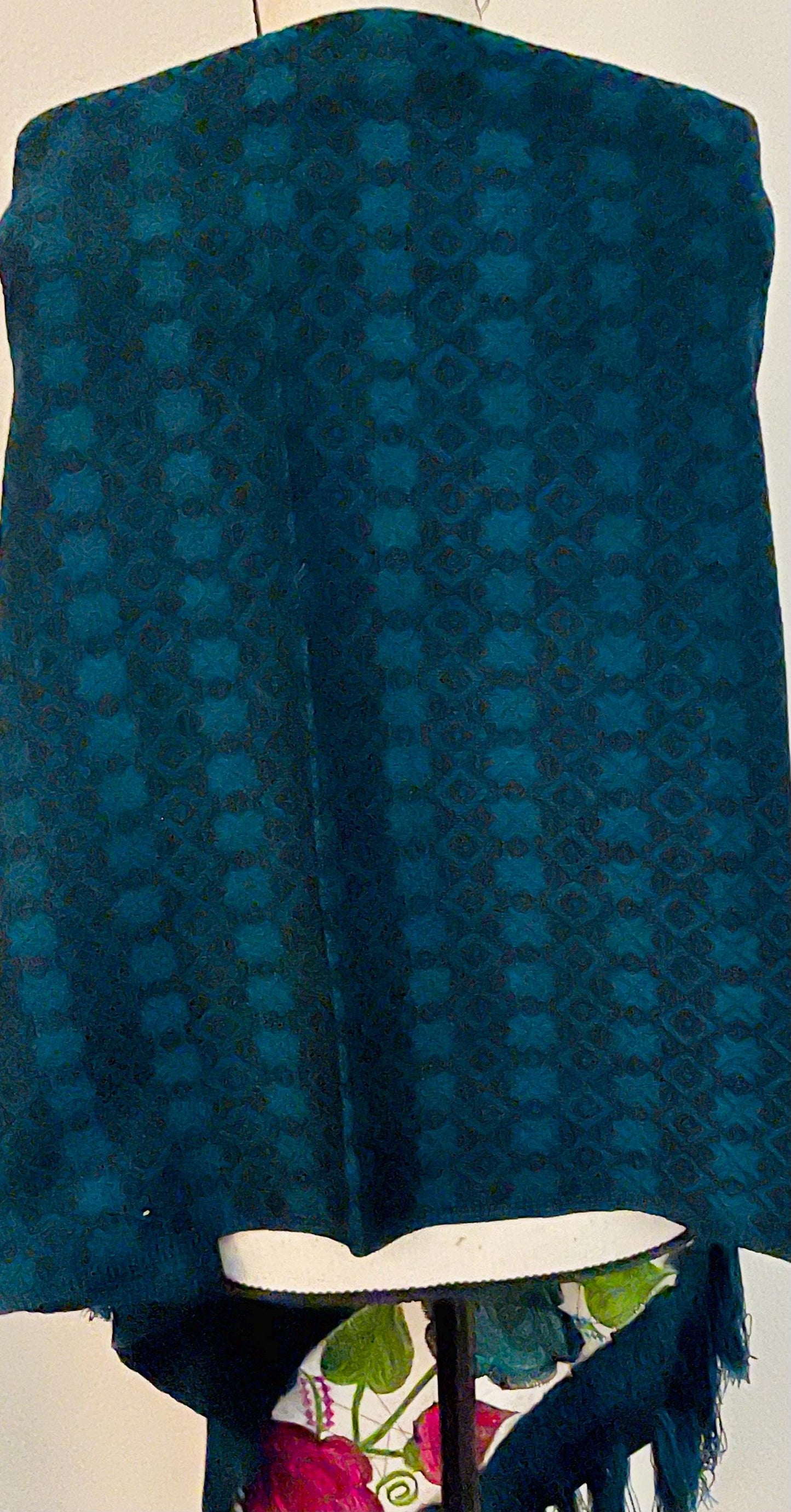 Embroidered Handmade Mexican Shawl Reboso Bordado Mexicano