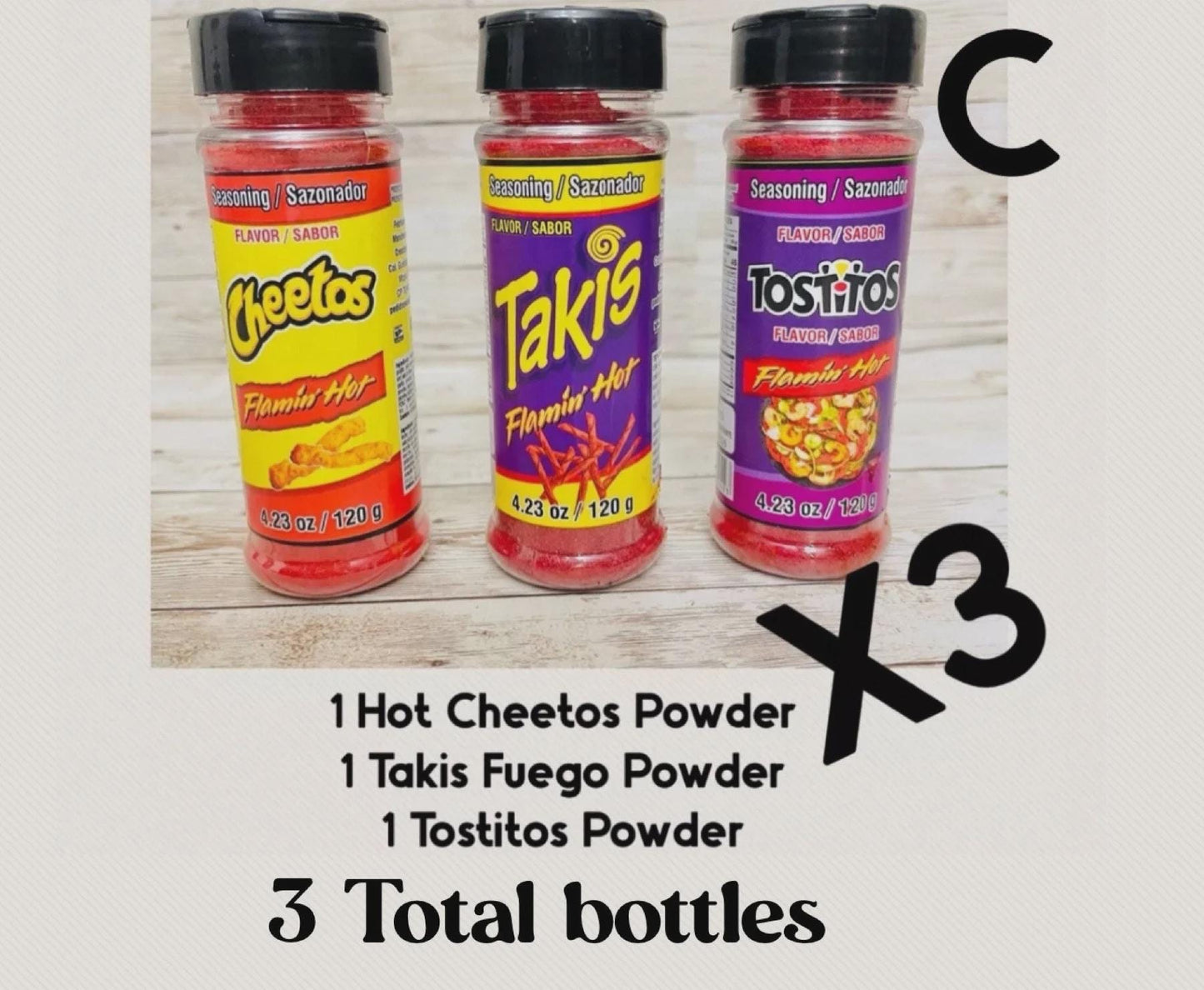 Takis Fuego Flamming Hot Cheetos Tostitos & Crujiente Seasoning Chilli Powder Polvo Chilito Takis Fuego, Flamming Hot, Cheetos Tostitos