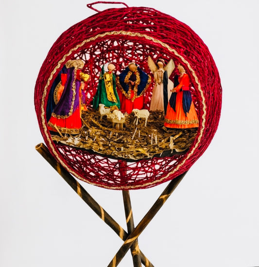 Corn Husk Nativity Set Nacimiento Navideño de Hoja de Maiz