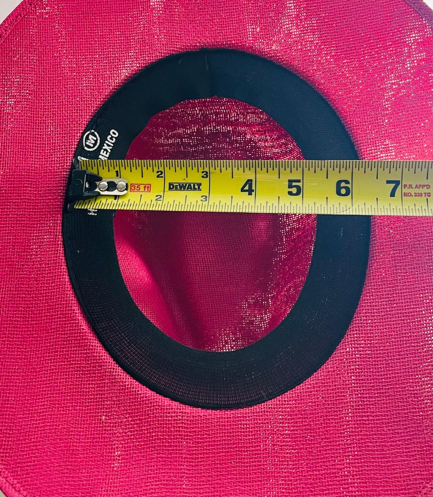 Panama Style Pink Hat Hat Sombrero Tipo Panama Rosa Size Medium