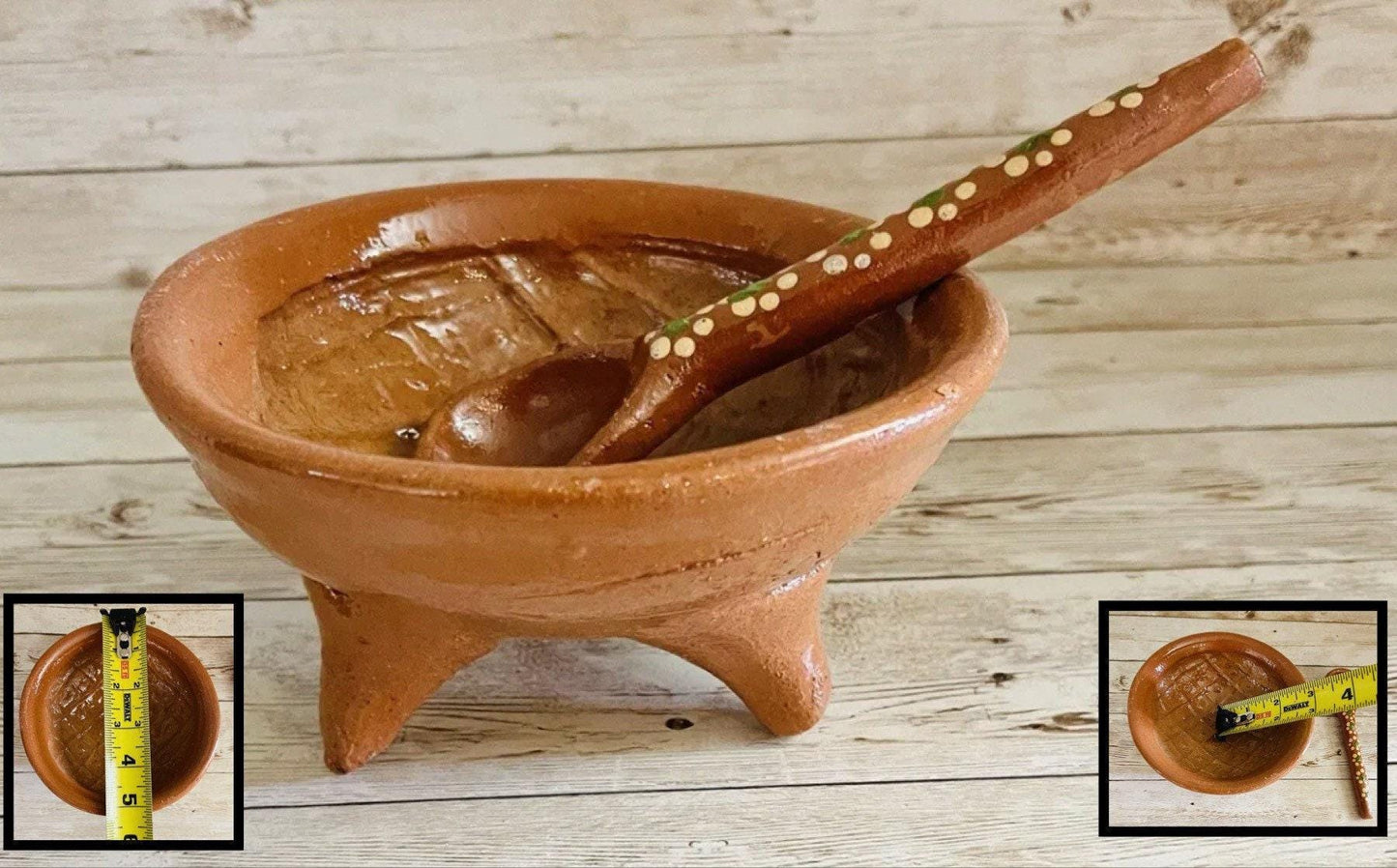 Prensa Para Tortillas Cazuela Jarra Salsero y Molcajete de Barro