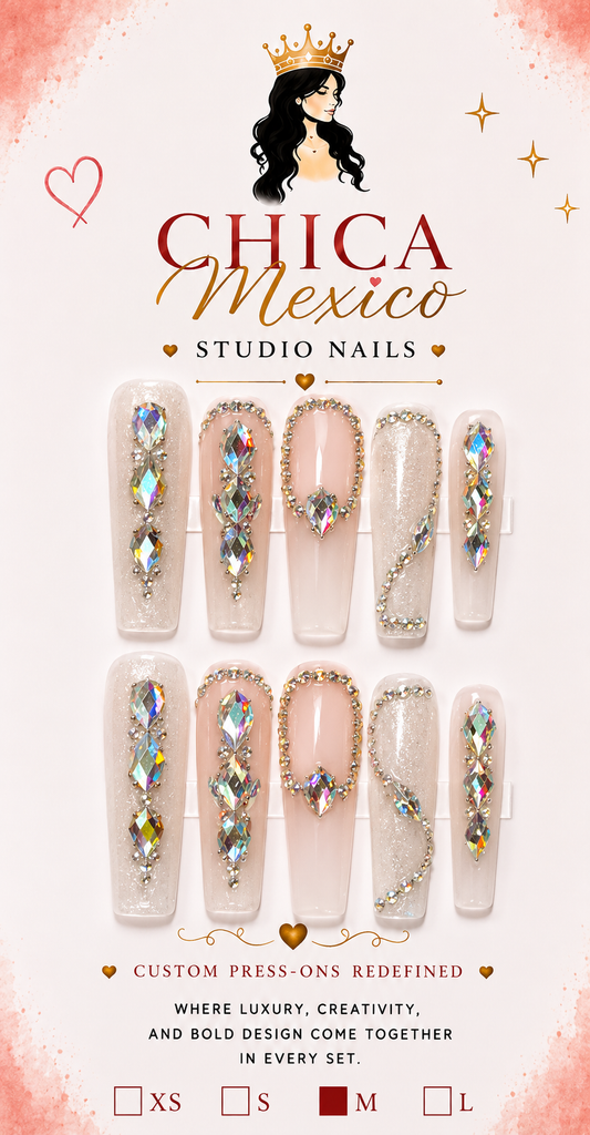 Aurora Crystal Nude Luxe Press-On Nails