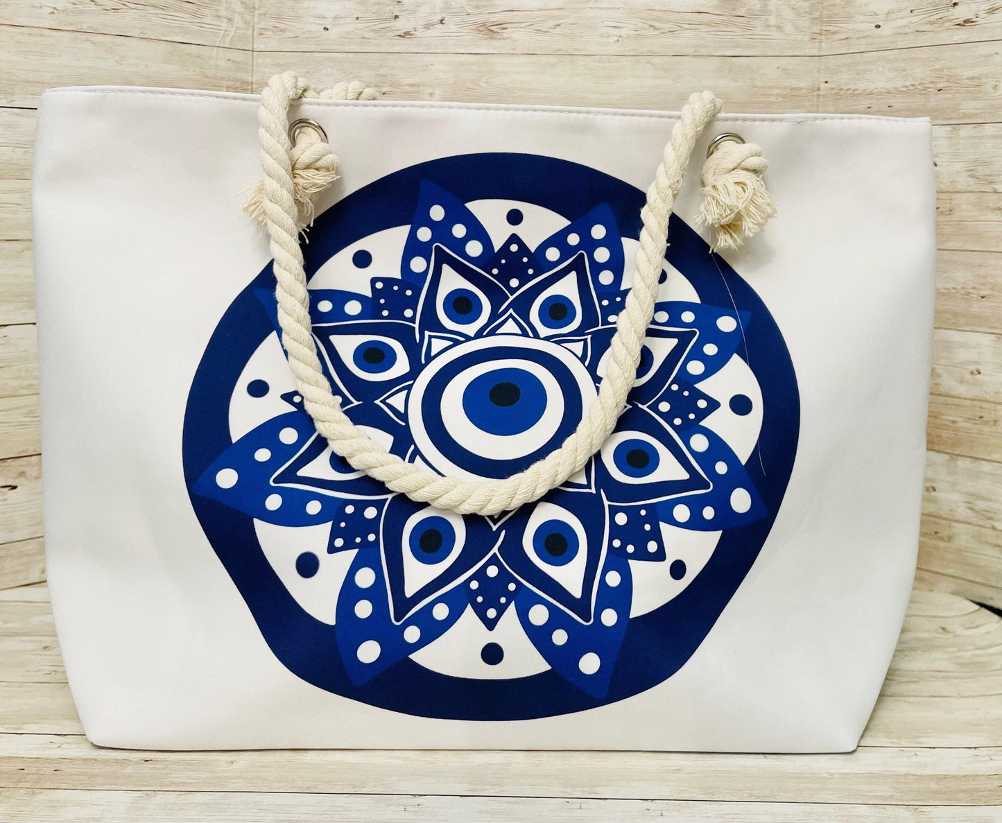 Hamsa Evil Eye Hand Canvas Tote Bolsa Mexicana Artesenal Hamsa Mal De Ojo