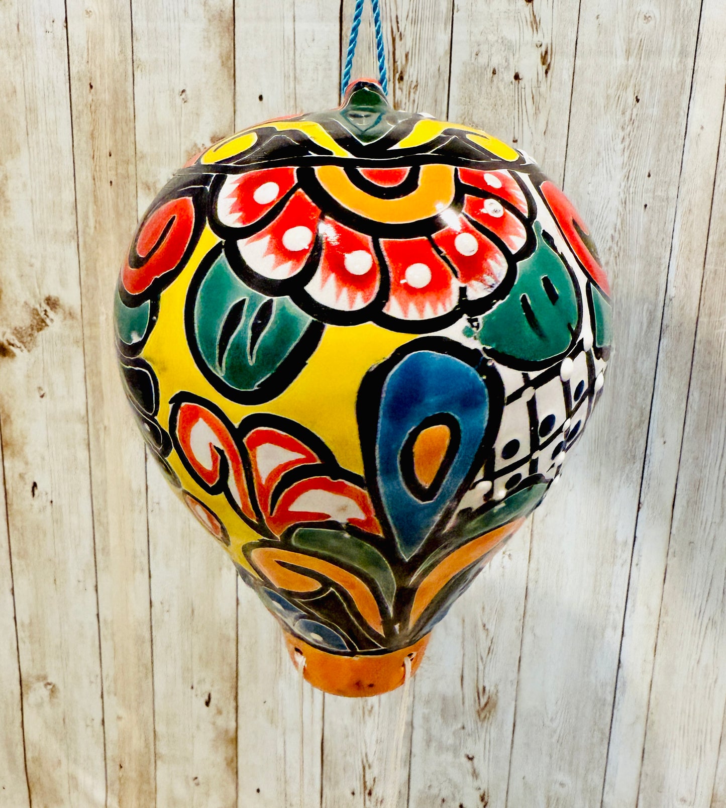 Mexican Talavera Hot Air Ballon Ceramic Hanging Decor Globo Aerostático Mexicano de Talavera Globo de Aire