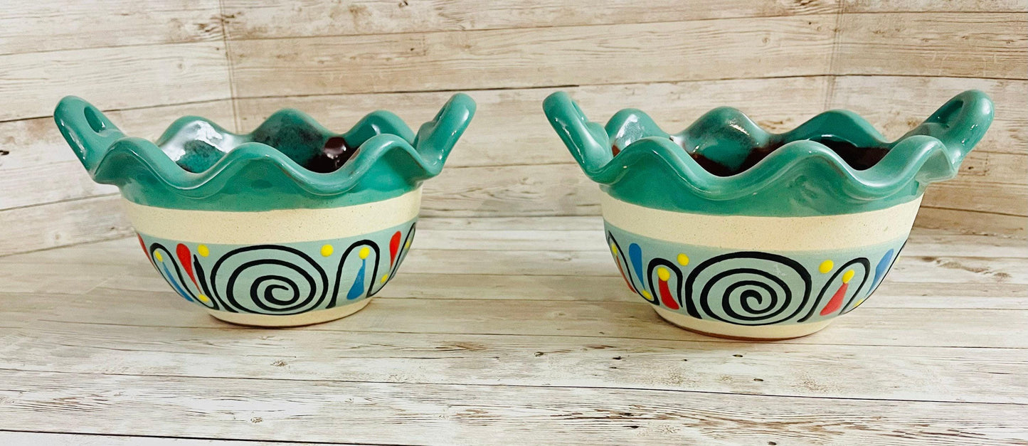 Terra Cota Mexican Spup Clay Bowls Platos de Barro Pozoleros