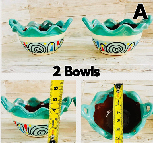 Terra Cota Mexican Spup Clay Bowls Platos de Barro Pozoleros