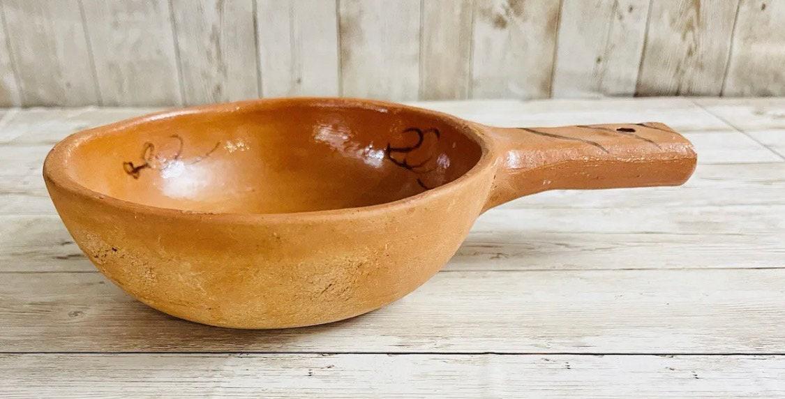 Sarten de Barro Mexicano Perfecto Para Queso Flameado Terracotta Cooking Pot