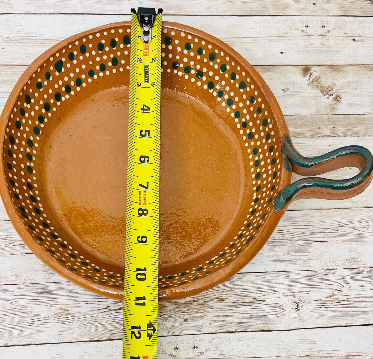 Sarten de Barro Mexicano 11 Pulgadas Mexican Terracotta Frying Pan 11 Inches