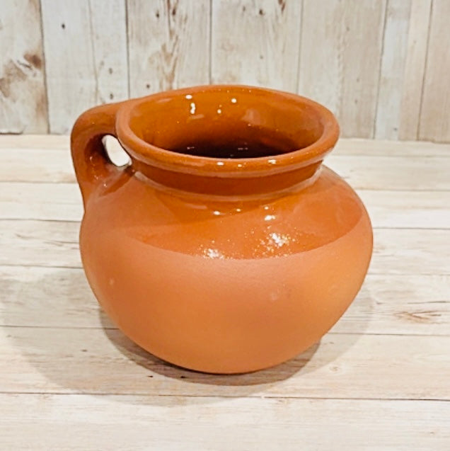 Olla de Barro Chocolatera con 1 Molinillo de Madera Terra Cota Hot Chocolote Pot with 1 Wood Molinillo Grinder