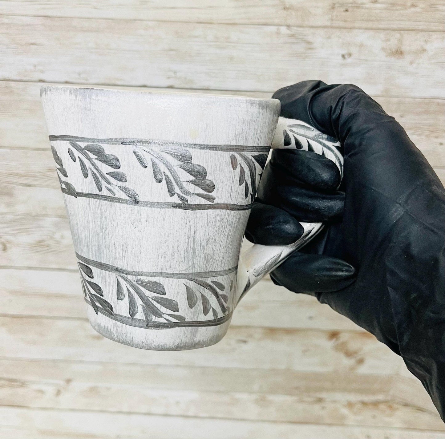 2x Mexican Ceramic Heart Shaped Pottery Cups 2x Tazas de Ceramica Mexicanas en Forma de Corazon