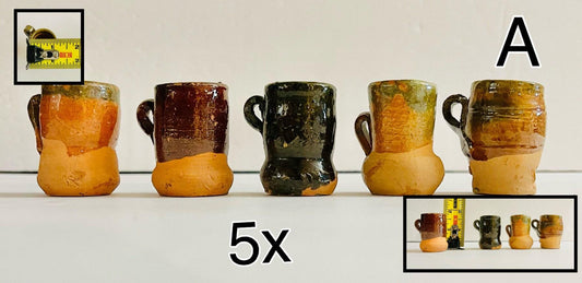 Mini Cantaritos for Tequila Shots or Hot Tea Mini Tequileros Mexicanos