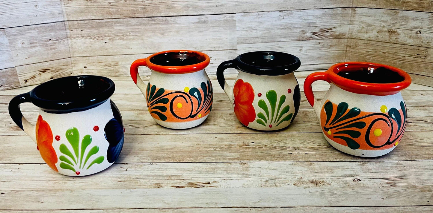 Mexican Pottery Cups Tazas de Barro Mexicanas