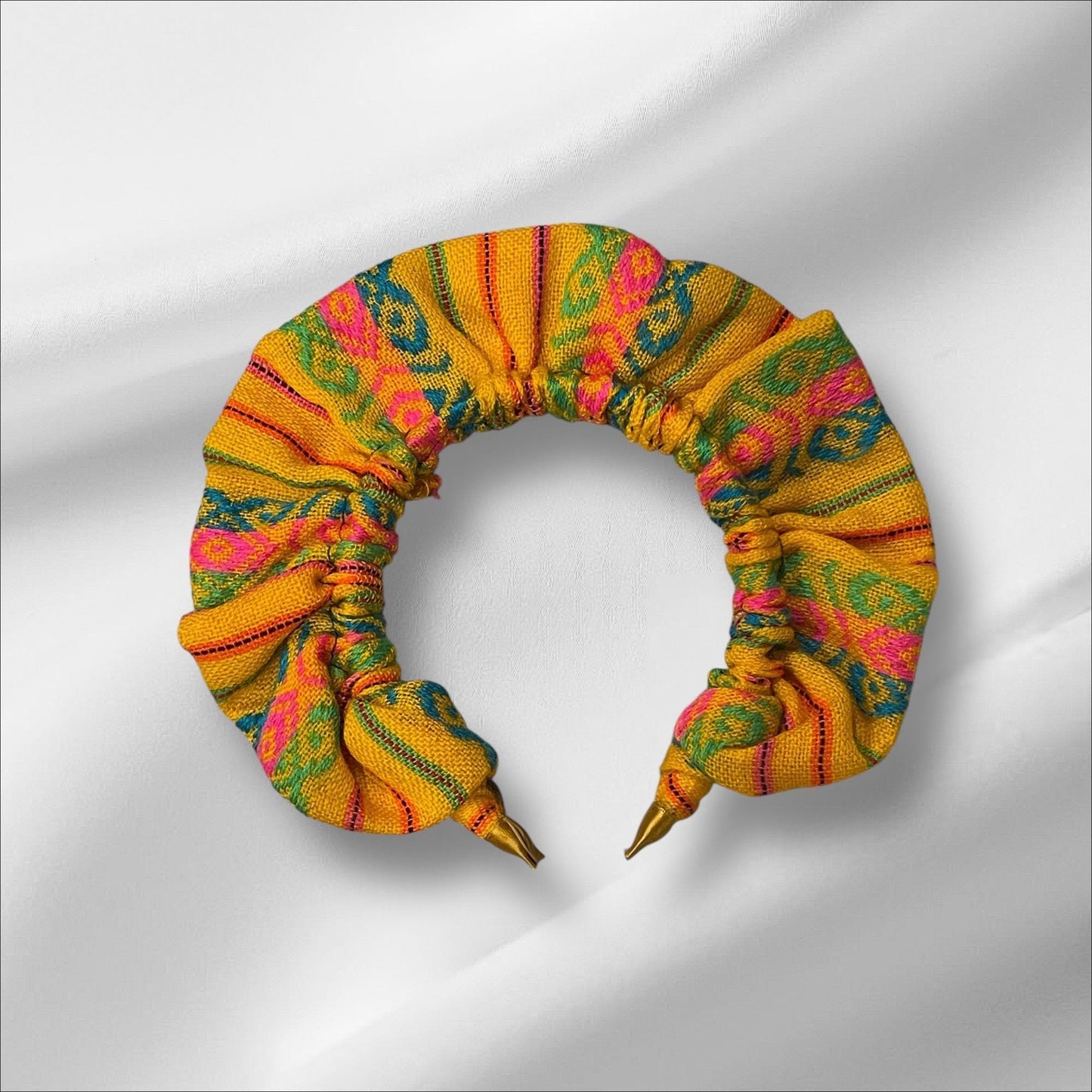 2x Diademas Mexicana Artesanales Tela Cambaya 2x Mexican Sarape Headbands Cambaya Cloth