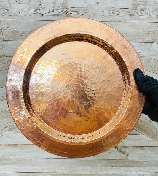Mexican Copper Charger Plates Plato de Cobre Mexicano