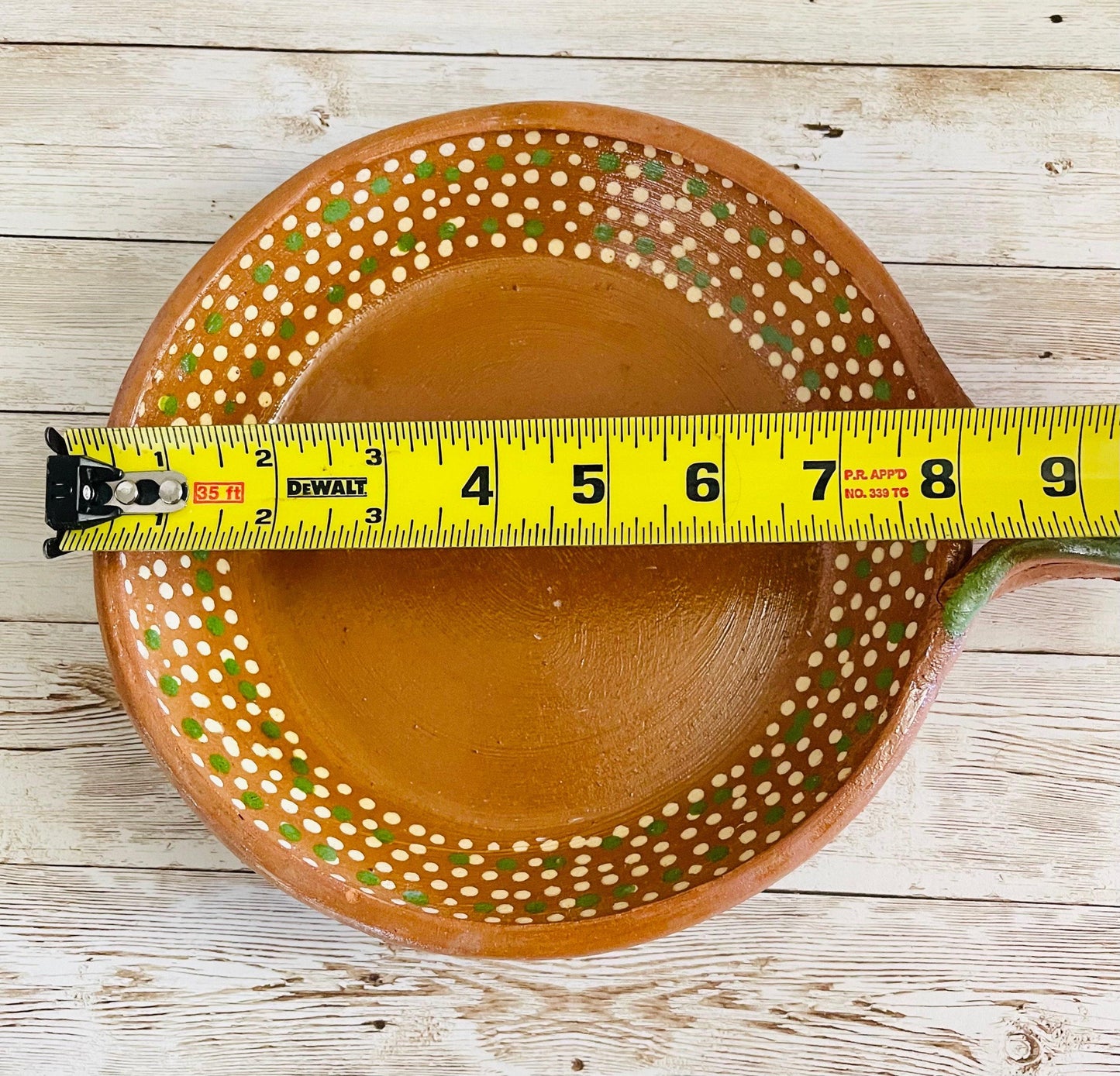 Sarten de Barro Mexicano Mexican Terracotta Frying Pan 8 inches