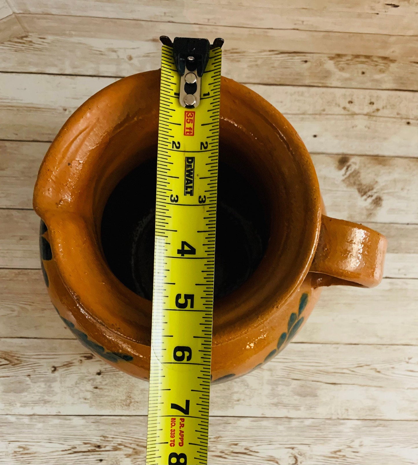 Terra Cotta Mexican Art Pottery Pitcher Jarra Artesanal Mexicana de Barro