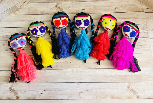 Day of the Dead Catrina Tassle Pom Pom Dia de Muertos Catrinas