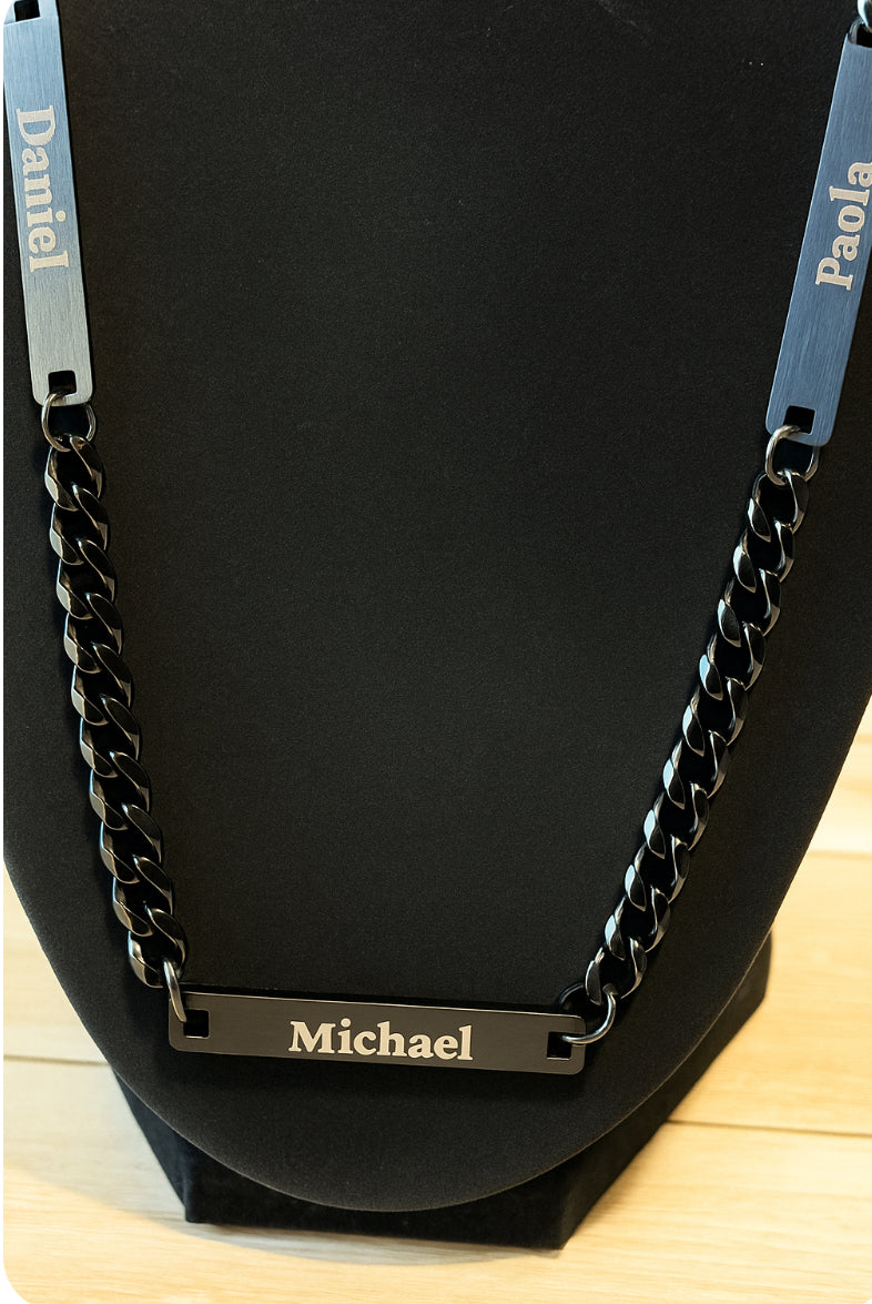 Personalized Stainless Steel Multi Name Necklace
