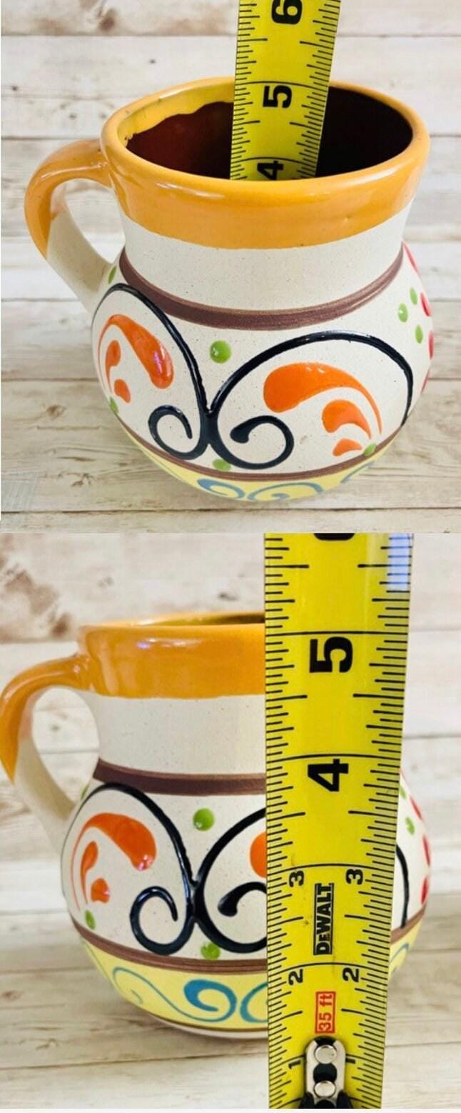 Mexican Jumbo Terracota Pottery Mugs Tazas de Barro Grandes Artesanales Engove
