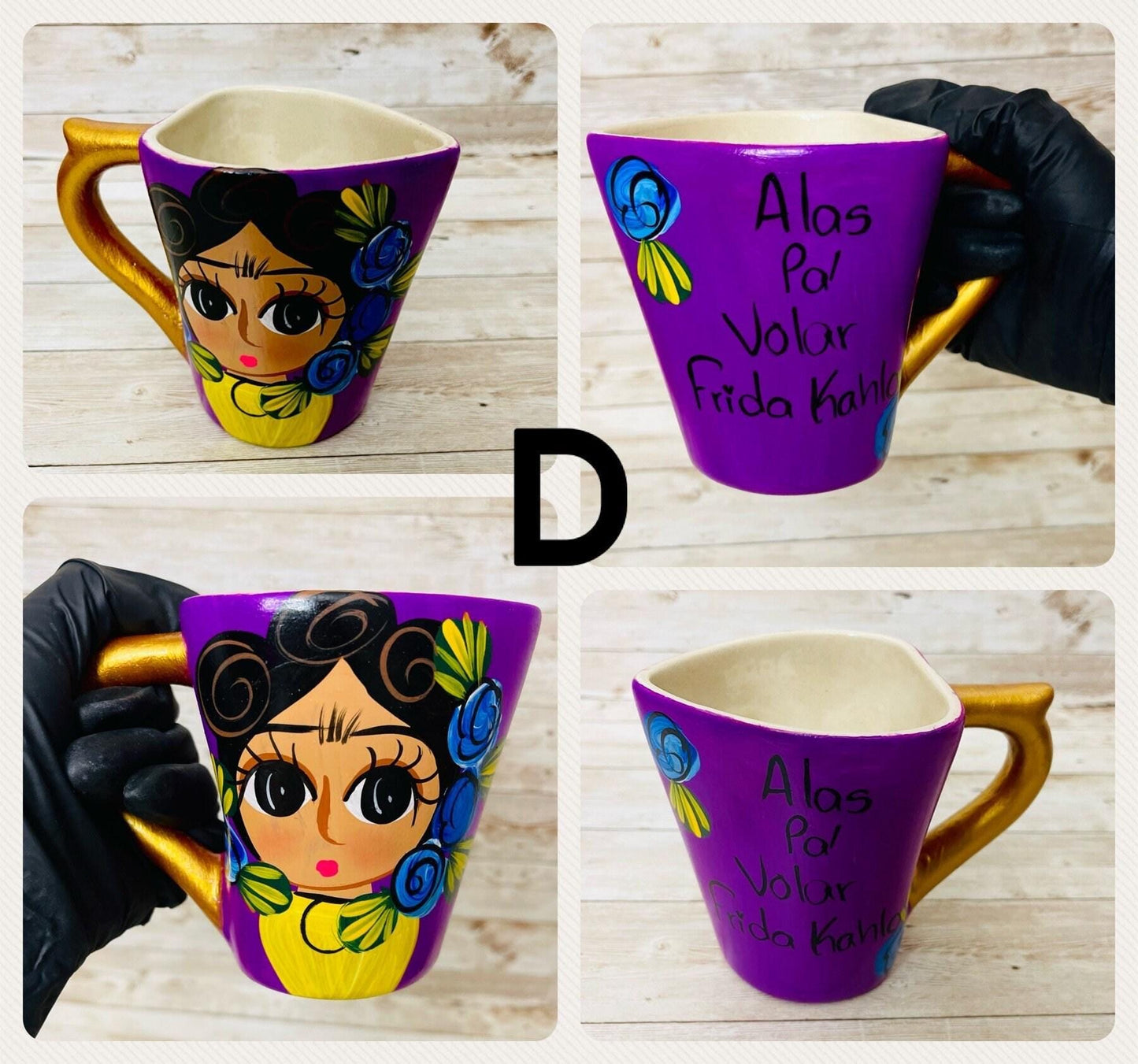 Frida Kahlo Ceramic Heart Mug Cups Tazas De Ceramica De Corazon Frida Kahlo