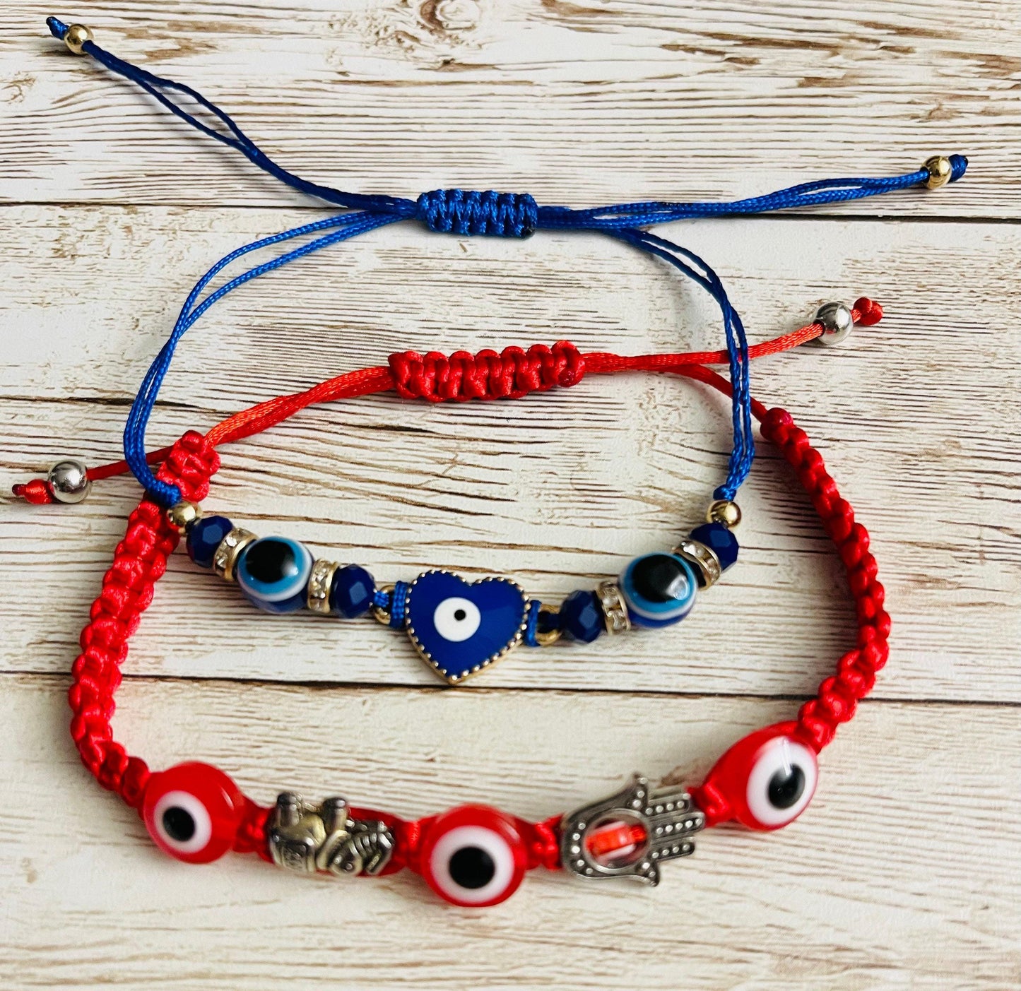 Evil Eye Protect Charm Hamsa Hand Keychain Bag & Bracelet Pulseras de Mal de Ojo