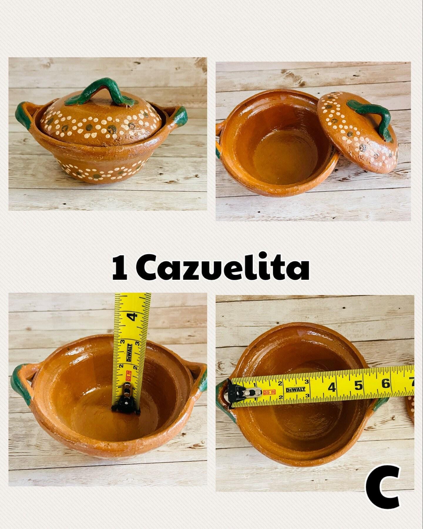 Mexican Casseroles Cazuelas de Barro con Tapa y Cucharas