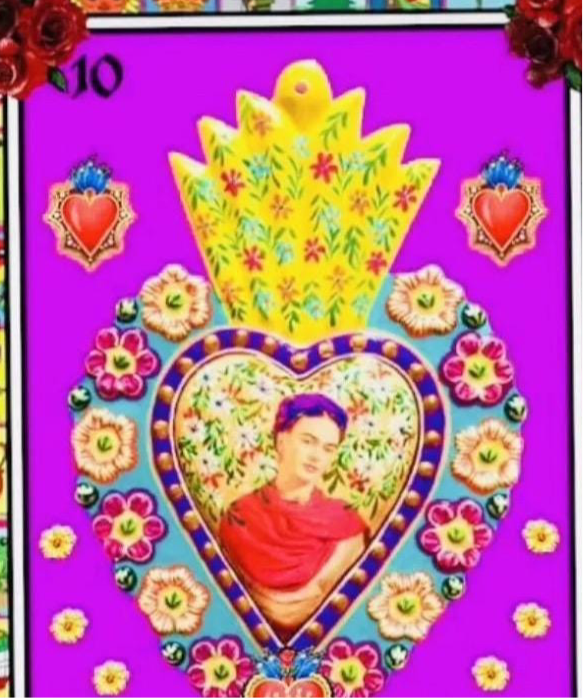 Mandil de Frida Kahlo Loteria Mexican Frida Loteria Apron