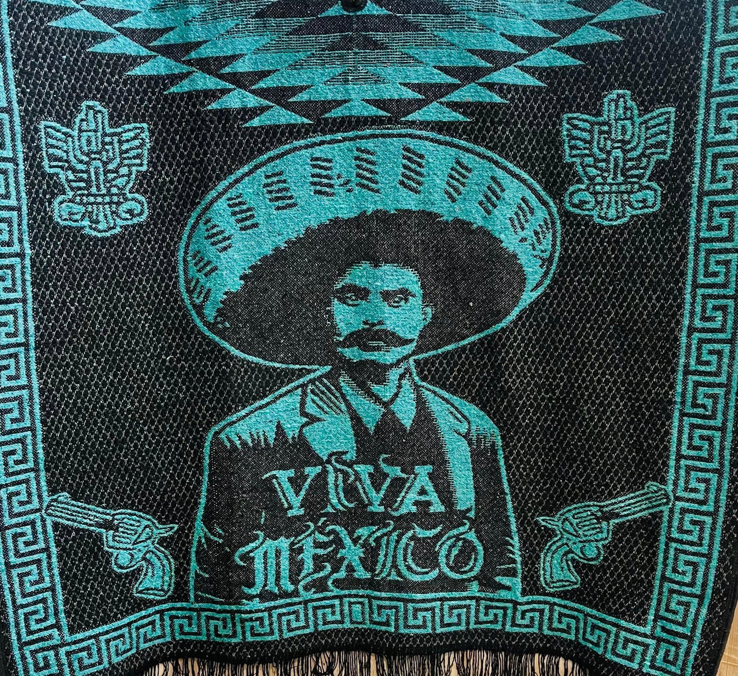 Mexican Poncho Gavan De La Revolución Pancho Villa y Emiliano Zapata con Gorro