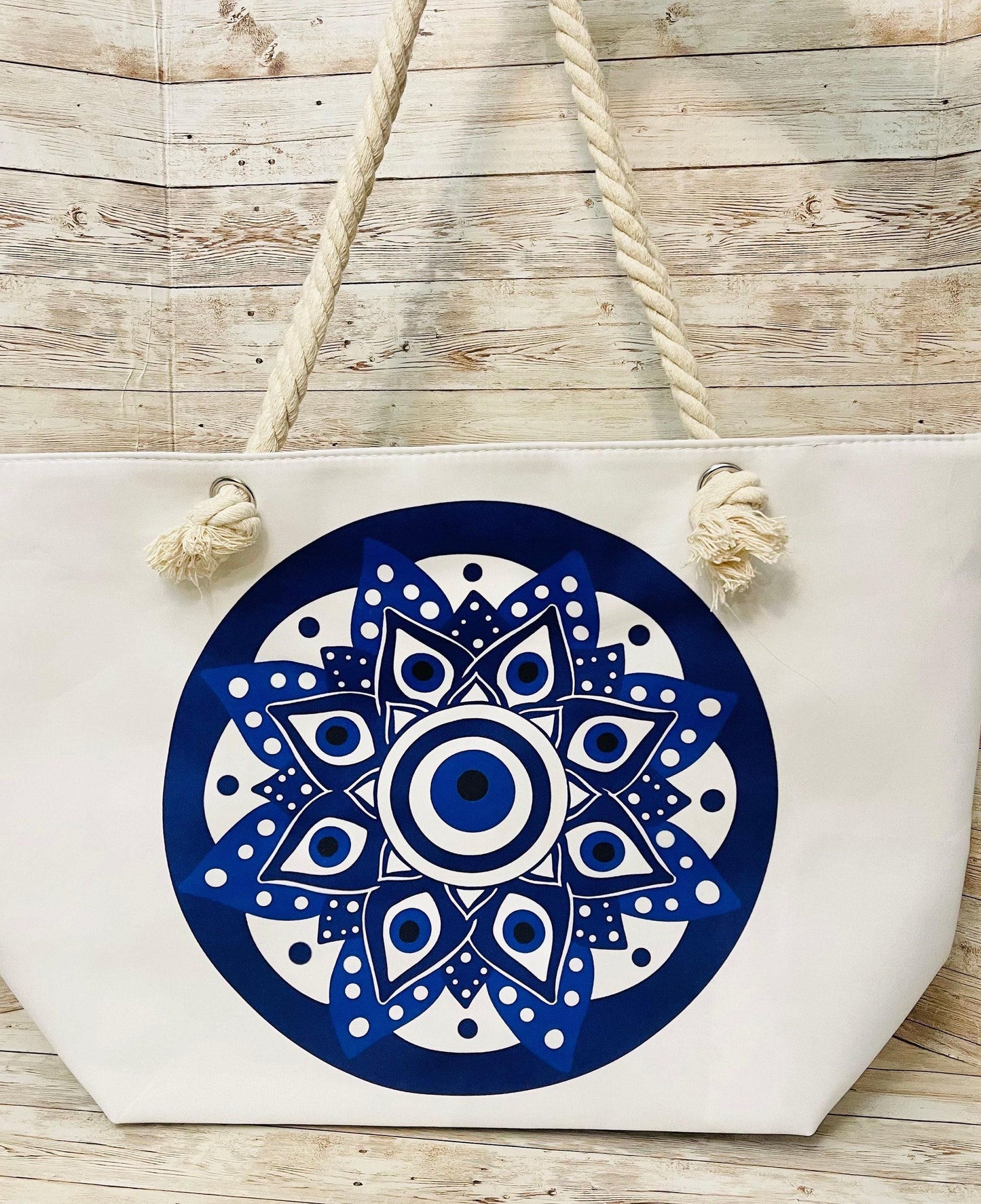Hamsa Evil Eye Hand Canvas Tote Bolsa Mexicana Artesenal Hamsa Mal De Ojo