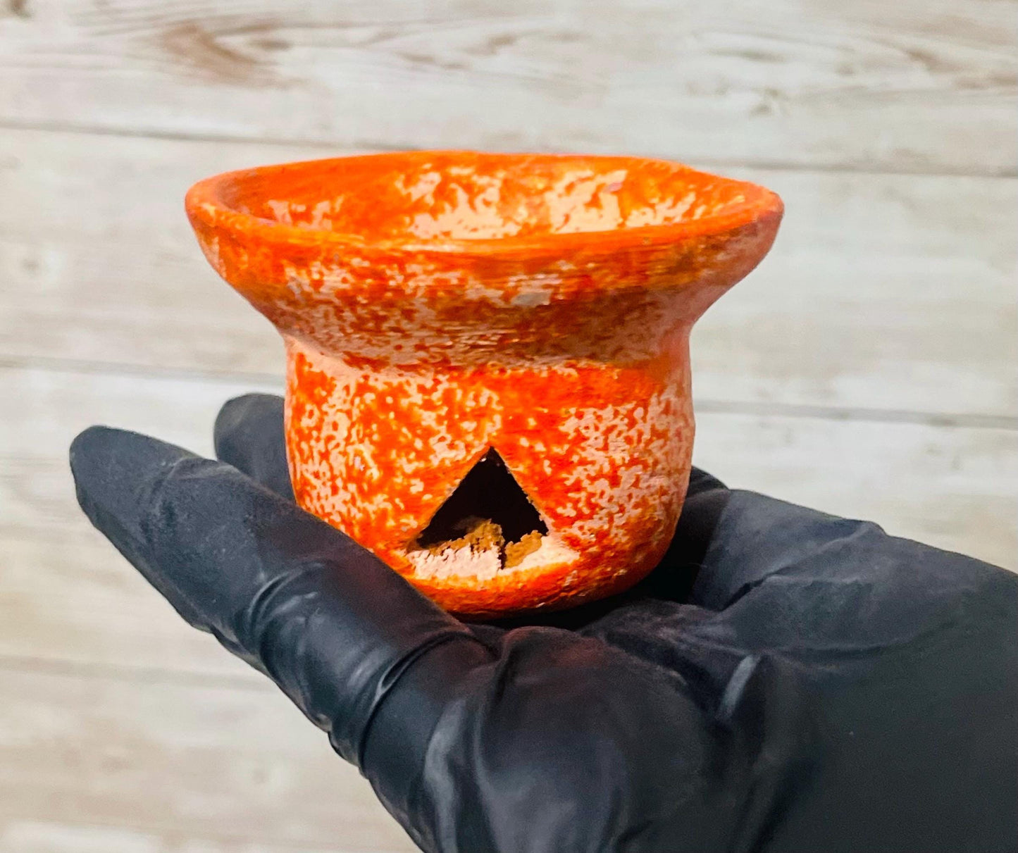 Anafres de Barro Mexicano Chico Small Mexican Clay Incense Burner for Day of the Dead Dia de Muertos