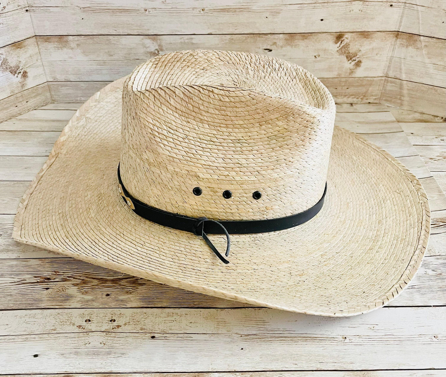 Cowboy Mexican Palm Leaf Straw Hat Sombrero Vaquero Artesanal de Palma