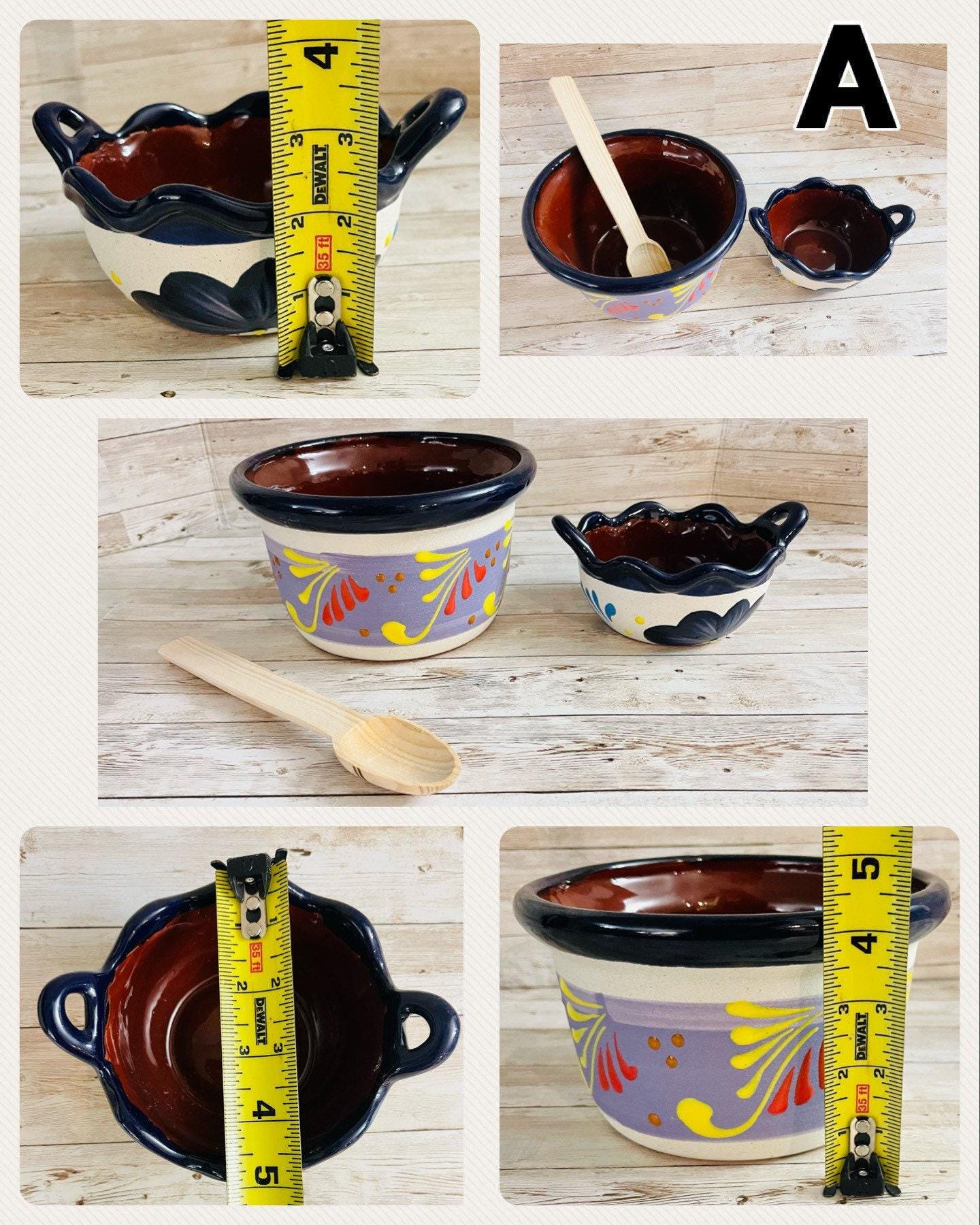 Terra Cota Mexican Clay Salsa Bowls Platos Salseros de Barro
