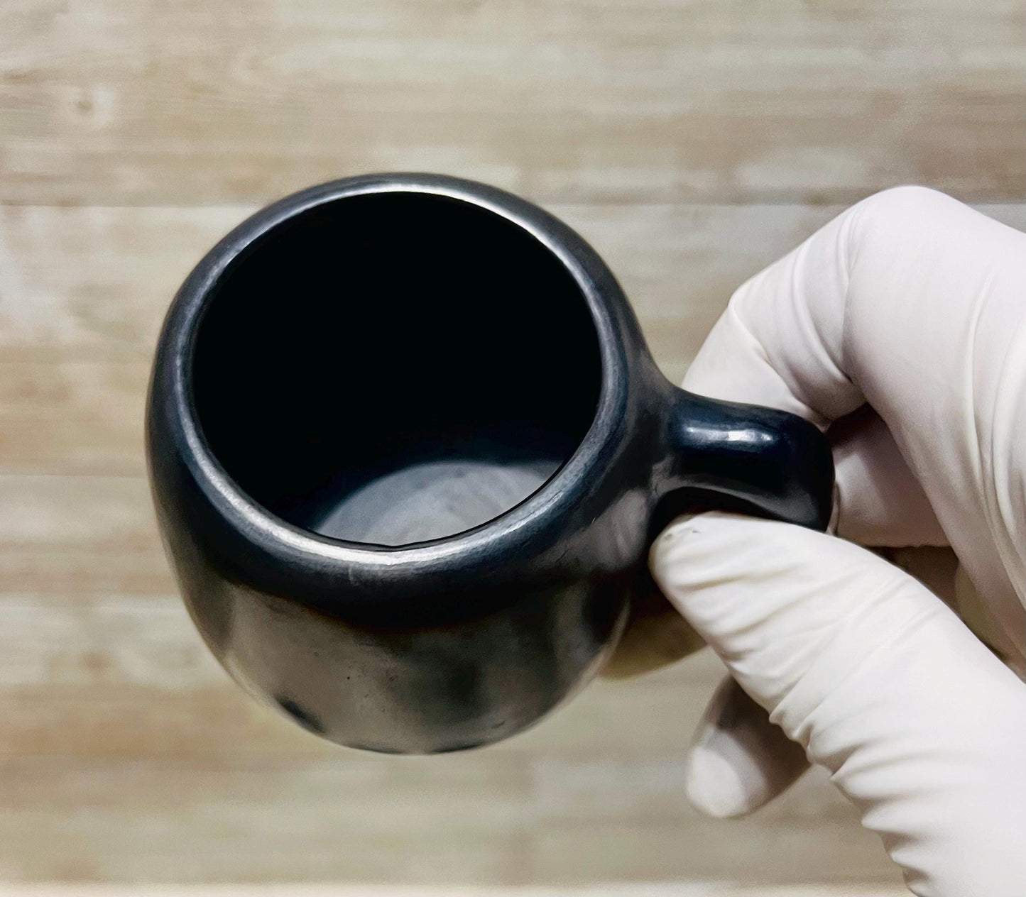 Black Oaxacan Mexican Art Pottery Capuccino Expresso Coffee Tea Mugs Tazas de Barro Negro Artesanal Mexicano Hechas en Oaxaca