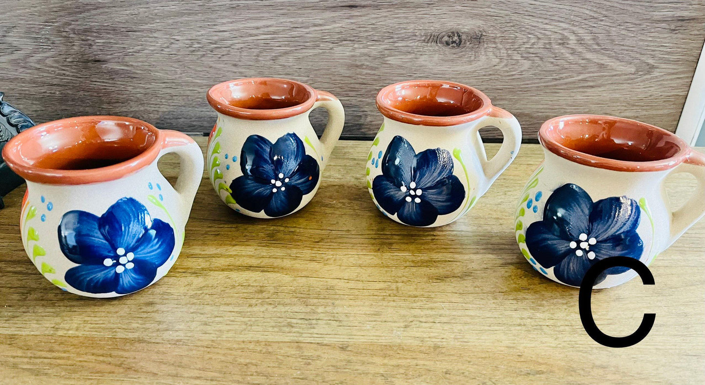 Mexican Pottery Cups Tazas de Barro Mexicanas