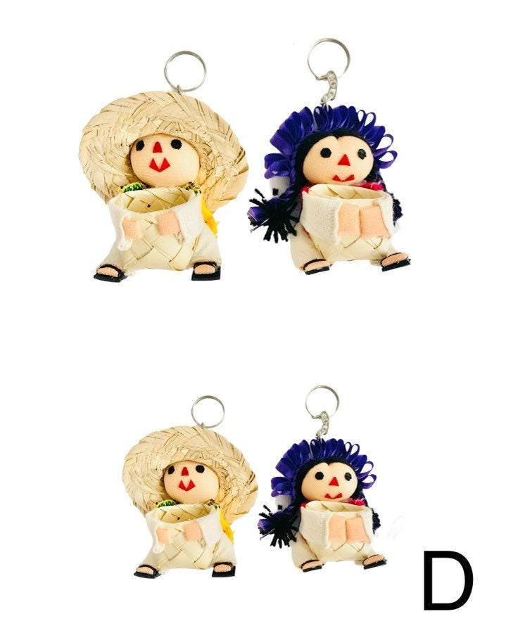 Llaveros Artesanales Mexicanos Charros y Muñeca Lele
