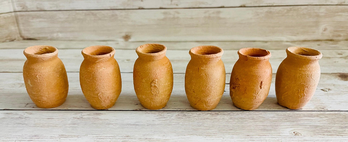 Mini Cantaritos for Tequila Shots or Hot Tea Mini Tequileros Mexicanos