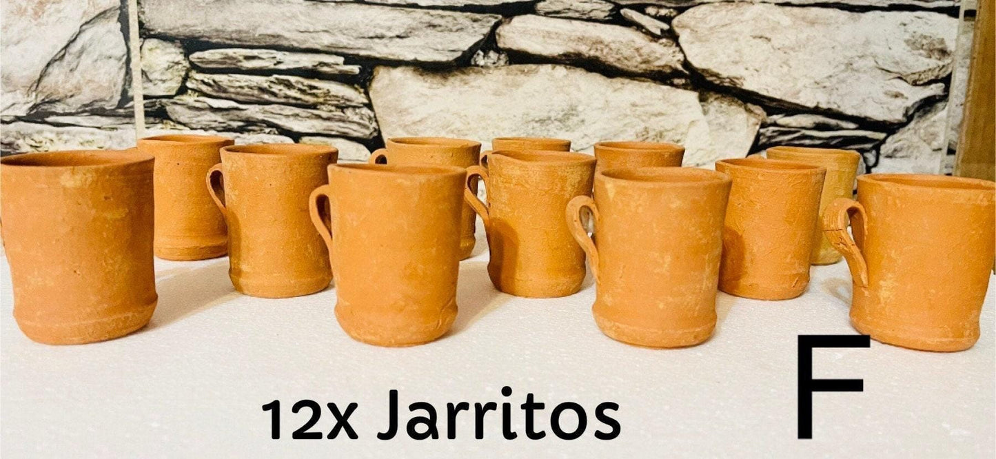 Mini Cantaritos for Tequila Shots or Hot Tea Mini Tequileros Mexicanos