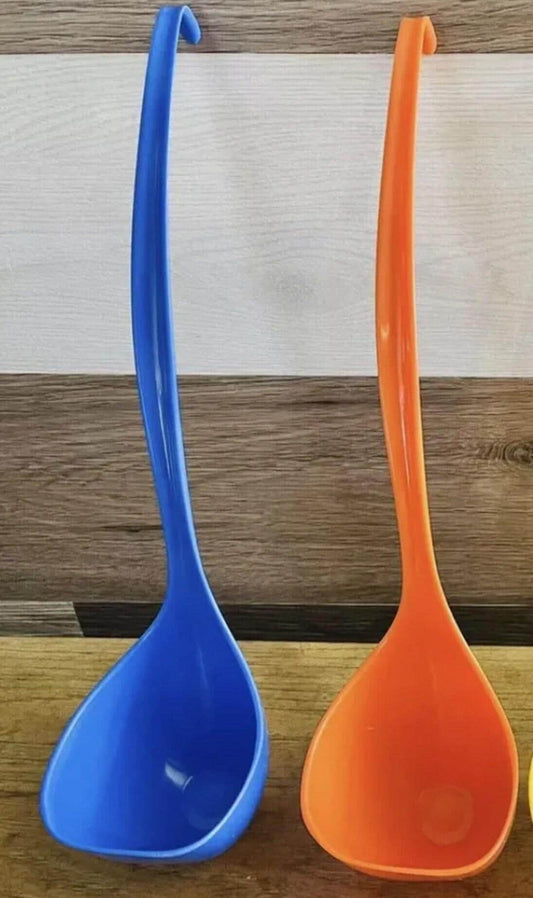 Mexican Plastic Ladle Hooked Handle Spoon for Vitrolero Lemonade Soup Cucharon De Plastici Mexicano para Aguas Frescas Sopa
