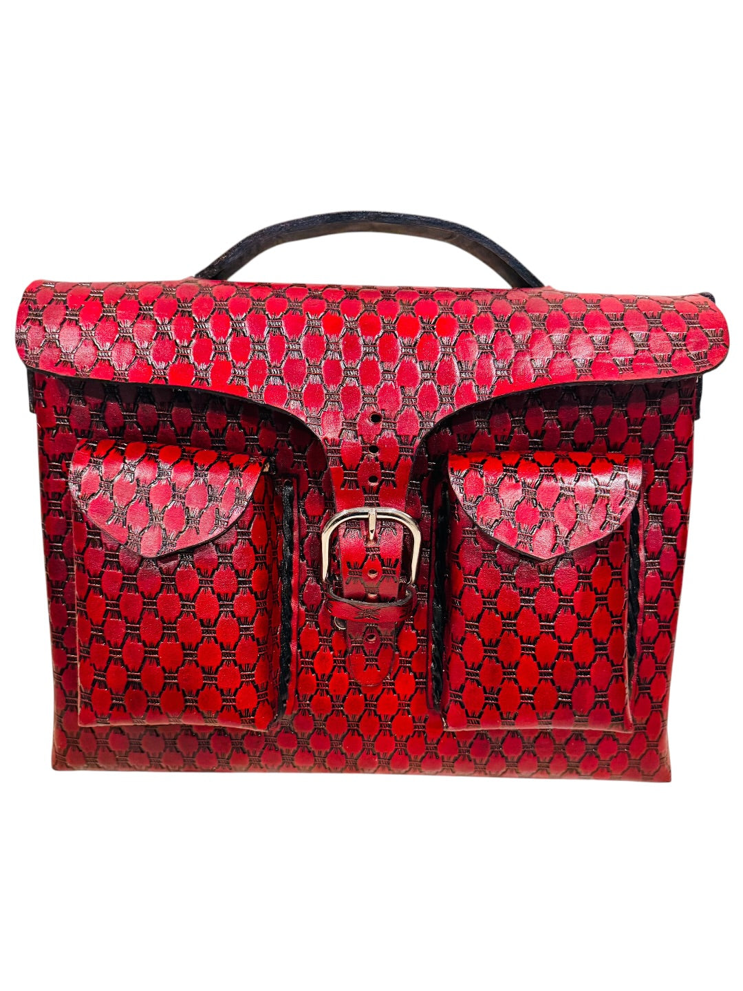 Unisex Leather Handmade Portfolio Leather Business Briefcase Mexican Artesanal Satchel Portafolio Artesanal de Piel de Cuero Amartillado